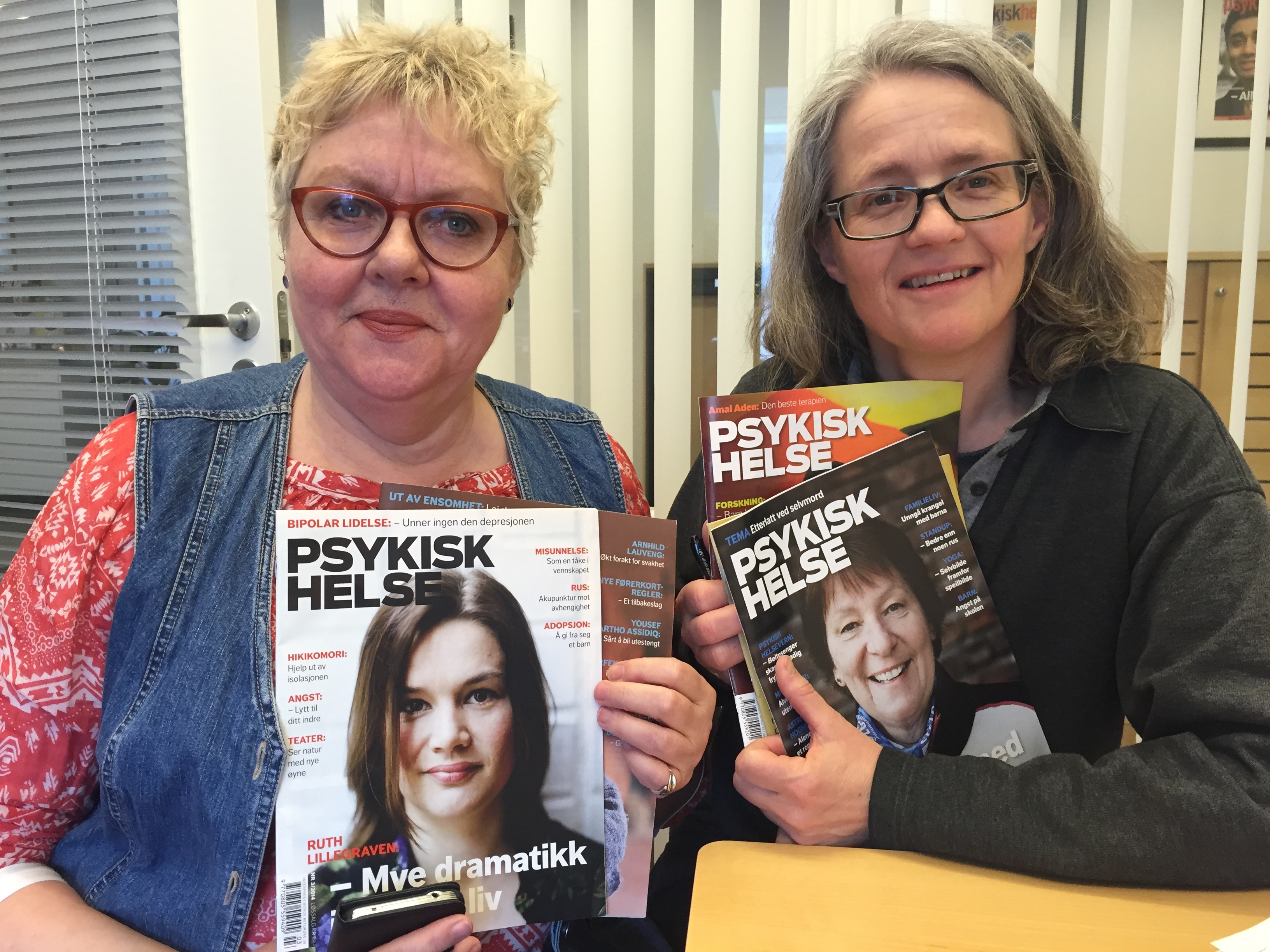 Journalist Bente Thoresen og redaktør Cathrine Th. Paulsen i magasinet Psykisk helse
