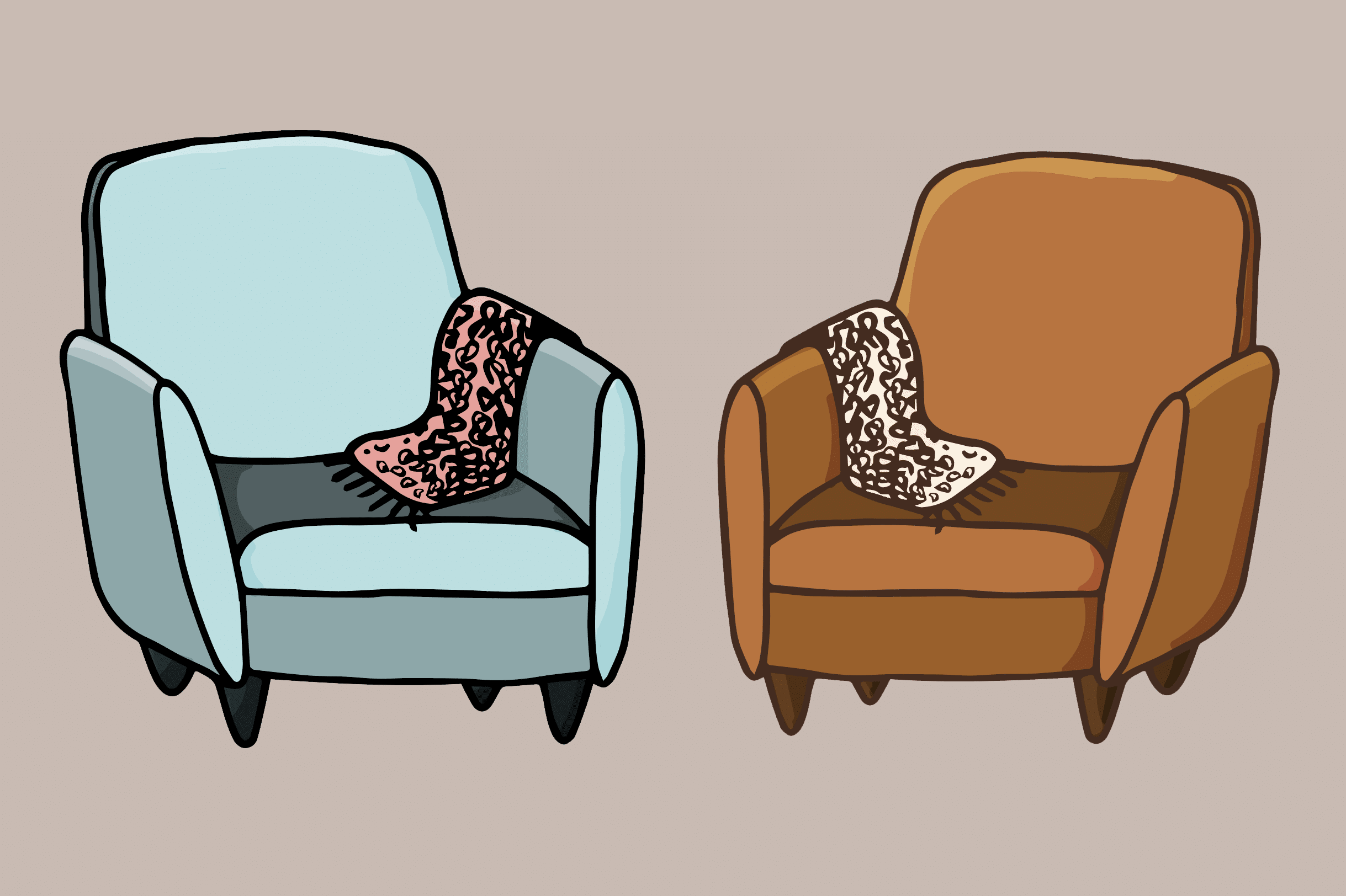 illustrasjon av to stoler