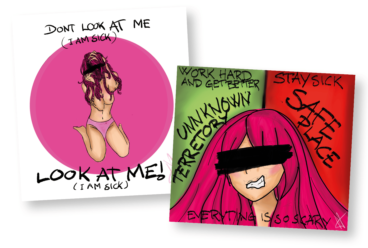 To kunstverk av Lene Hovland