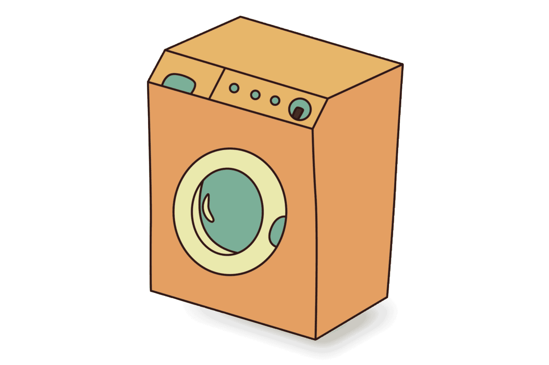 Illustrasjon av vaskemaskin